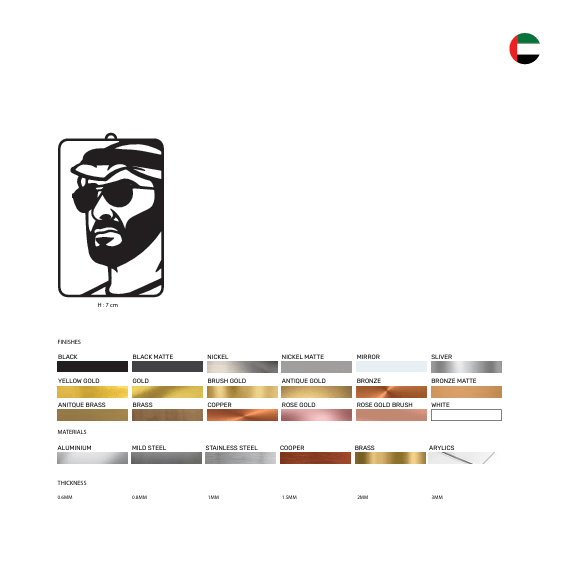 Mohammed Bin Zayed Car Hanging – Stylish UAE Inspired Accessory