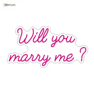 BRIGHTLUXX WILL YOU MARRY ME PINK NEON SIGN