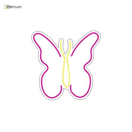BRIGHTLUXX SYMBOL SIGN PINK+YELLOW NEON SIGN