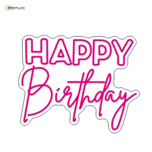 BRIGHTLUXX HAPPY BIRTHDAY PINK NEON SIGN