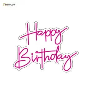 BRIGHTLUXX HAPPY BIRTHDAY PINK NEON SIGN