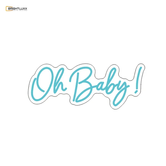 BRIGHTLUXX OH BABY ICE BLUE NEON SIGN
