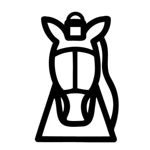 Horse Head Car Hanging – Minimalist Animal-Inspired Interior Accessory
