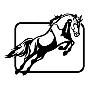 Running Horse Car Hanging – Stylish Black Horse Interior Accessory
