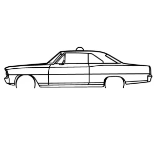 1966 Chevy Nova SS Car Hanging – Classic Muscle Car Interior Accessory