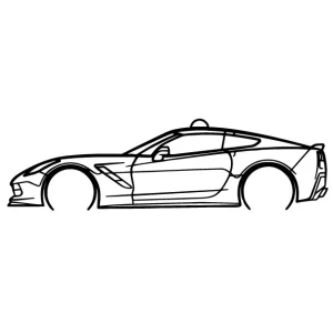 Corvette C7 Car Hanging Ornament – Sports Car Rearview Mirror Charm