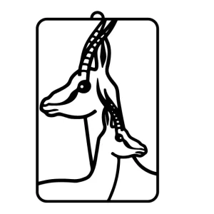 Gazelle Car Hanging Ornament – Wildlife Rearview Mirror Charm